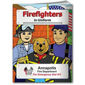 Firefighters in Uniform w/ Blaze the Bear Coloring Book